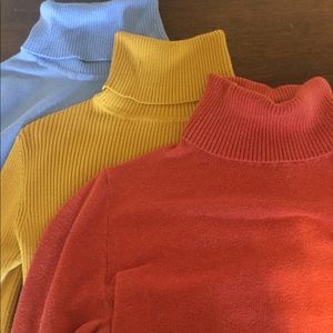 S/3 Color Turtle Necks- Small